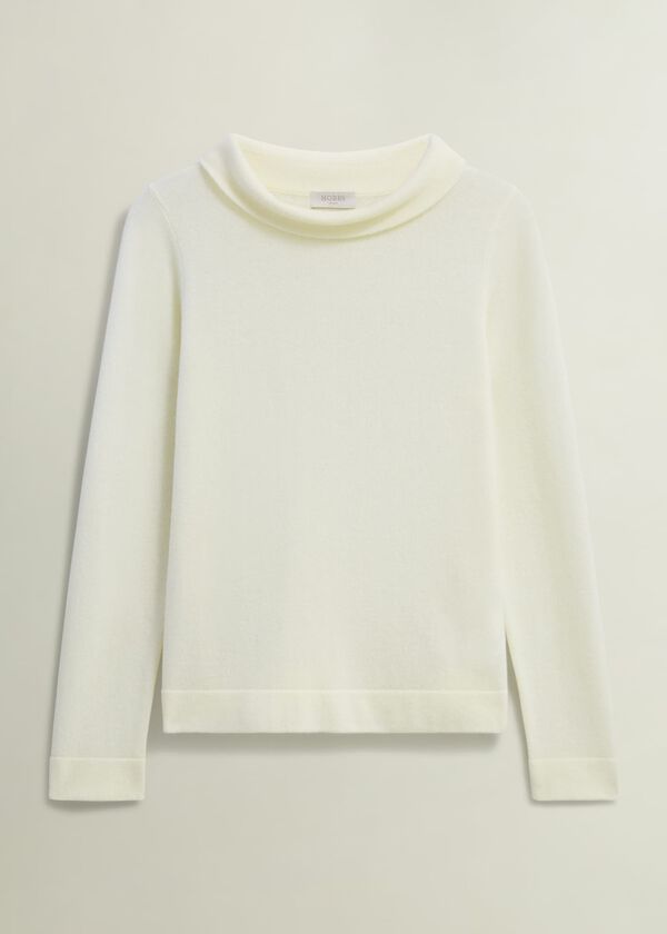 Hobbs Audrey Wool Cashmere Jumper Warm Ivory