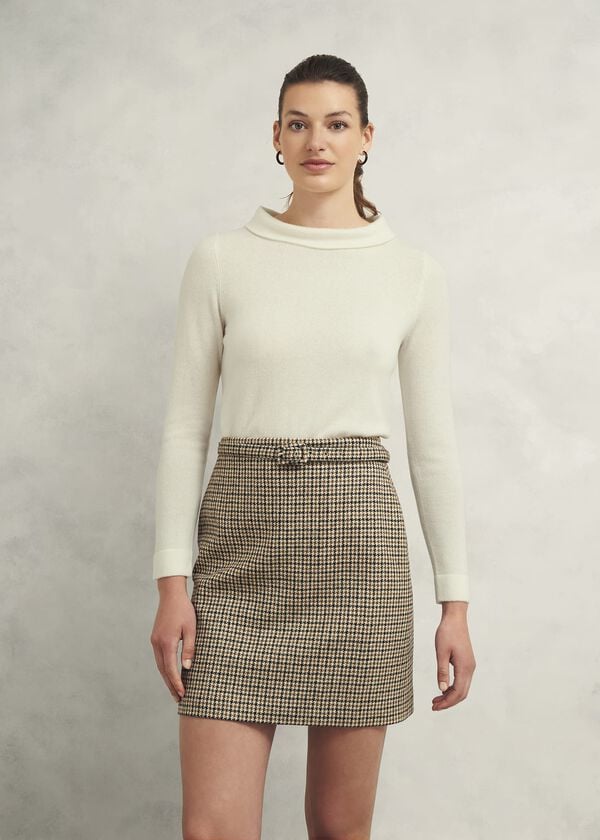 hobbs Audrey Wool Cashmere Jumper Warm Ivory