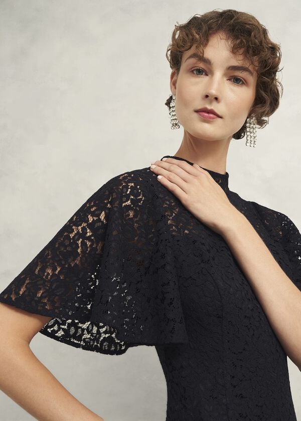 Hobbs Aylesbury Lace Dress Black