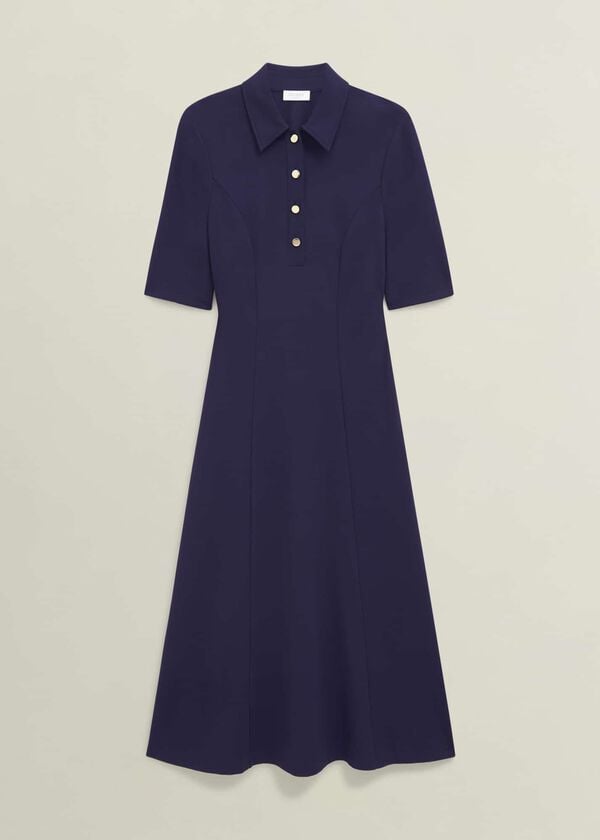 Hobbs Azaria Ponte Dress True Navy
