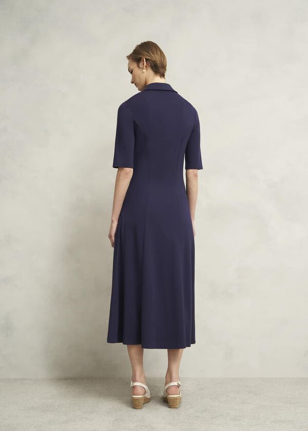 Hobbs Azaria Ponte Dress True Navy