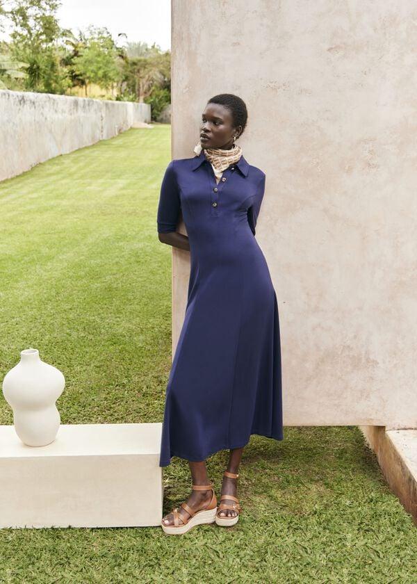 hobbs Azaria Ponte Dress True Navy