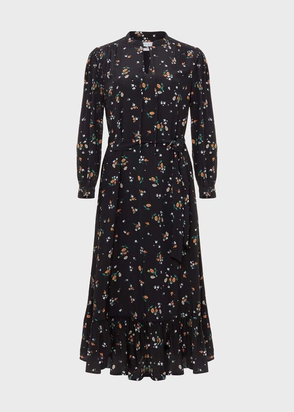 Hobbs Bailey Dress Black Multi