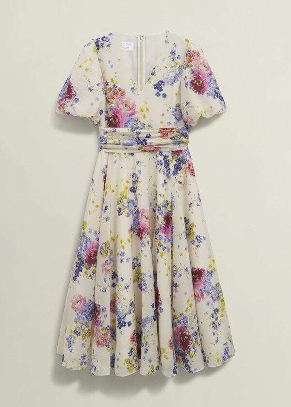 Hobbs Barrington Floral Dress Brulee Multi