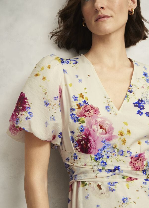 Hobbs Barrington Floral Dress Brulee Multi