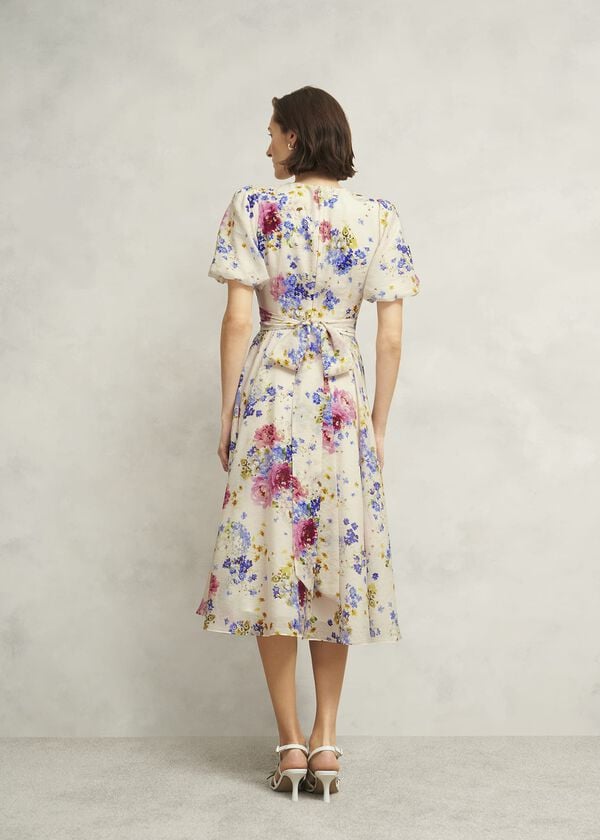 Hobbs Barrington Floral Dress Brulee Multi