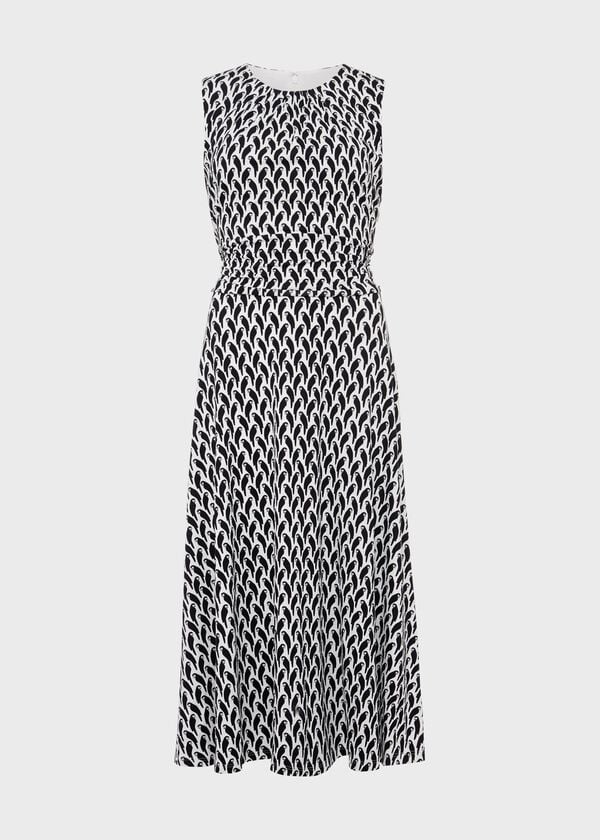 Hobbs Bayview Dress Ivory Navy