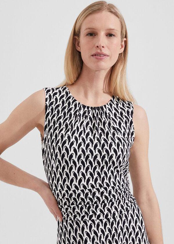 Hobbs Bayview Dress Ivory Navy