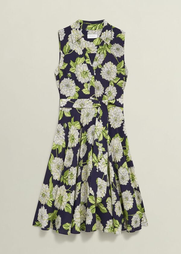 Hobbs Bea Dress Navy Multi