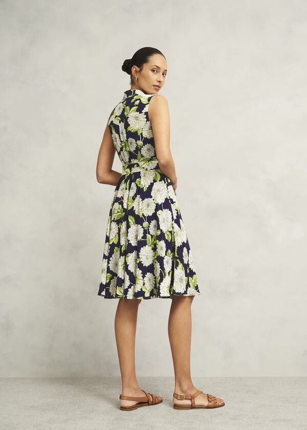 Hobbs Bea Dress Navy Multi