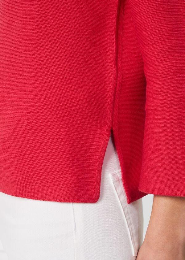 Hobbs Beatrice Cotton Jumper Magenta Pink