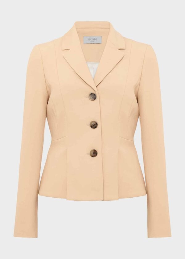 Hobbs Beatrice Jacket Beige Suede