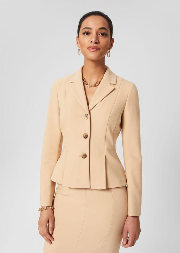 Hobbs Beatrice Jacket Beige Suede