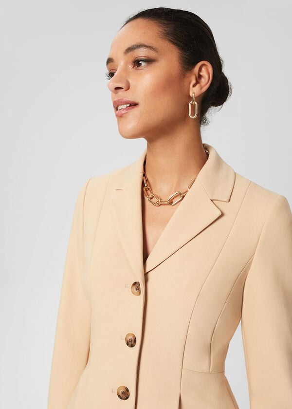 Hobbs Beatrice Jacket Beige Suede
