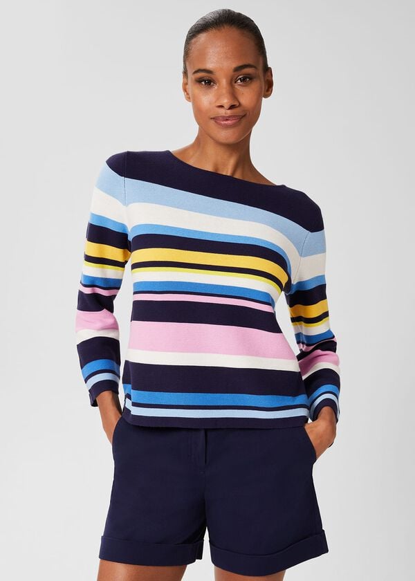 hobbs Beatrice Jumper Navy Multi