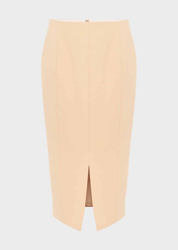 Hobbs Beatrice Skirt Beige Suede