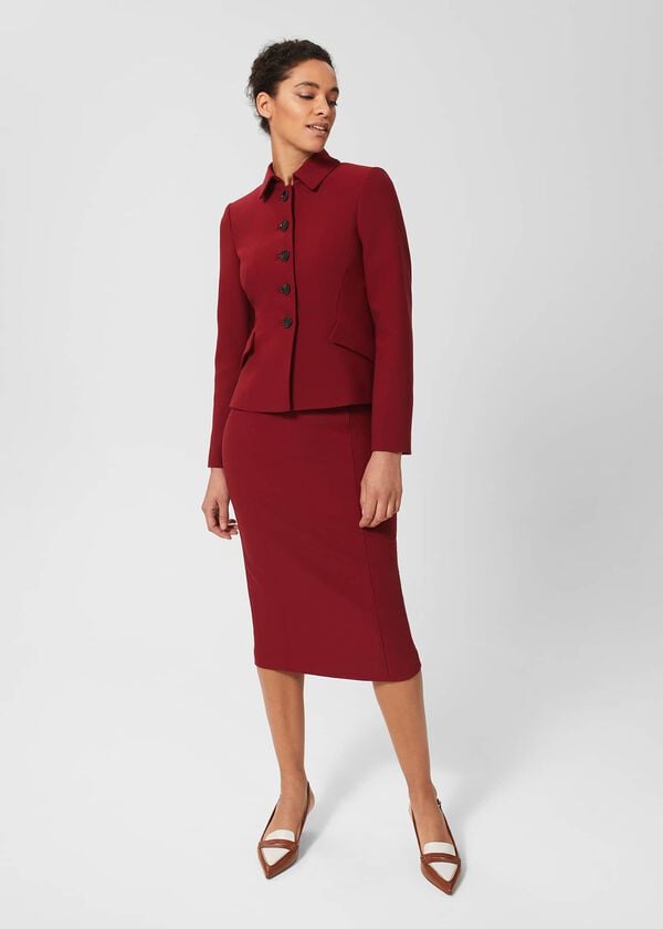 hobbs Becky Skirt Rhubarb Red