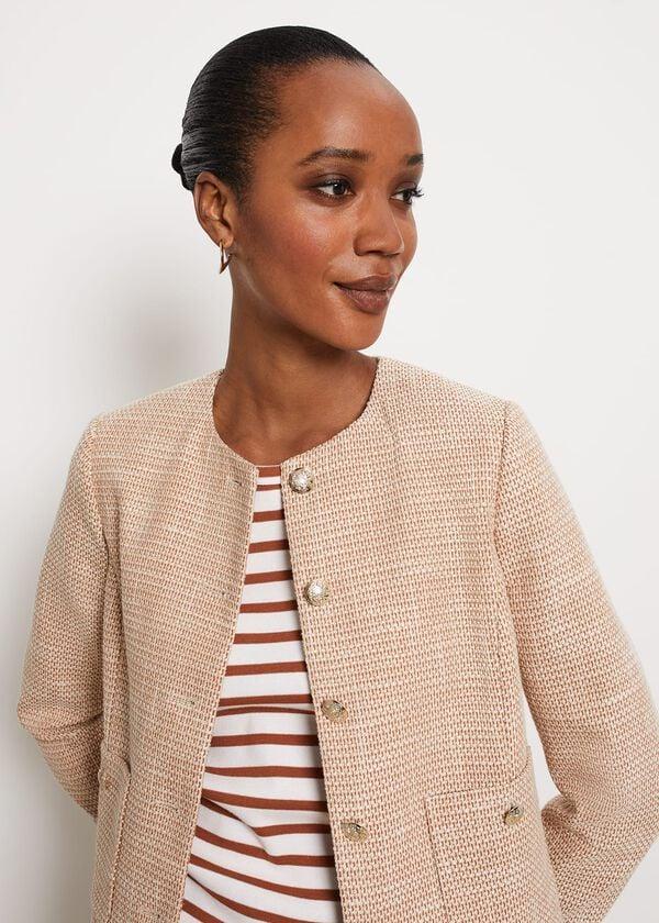 Hobbs Belford Jacket Camel Ivory