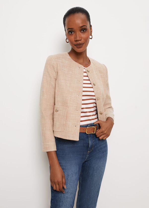 hobbs Belford Jacket Camel Ivory