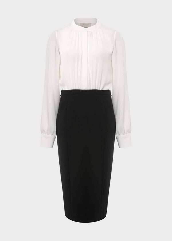 Hobbs Bella Dress Ivory Black