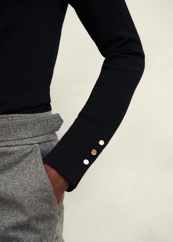 Hobbs Bella Merino Wool Jumper Black