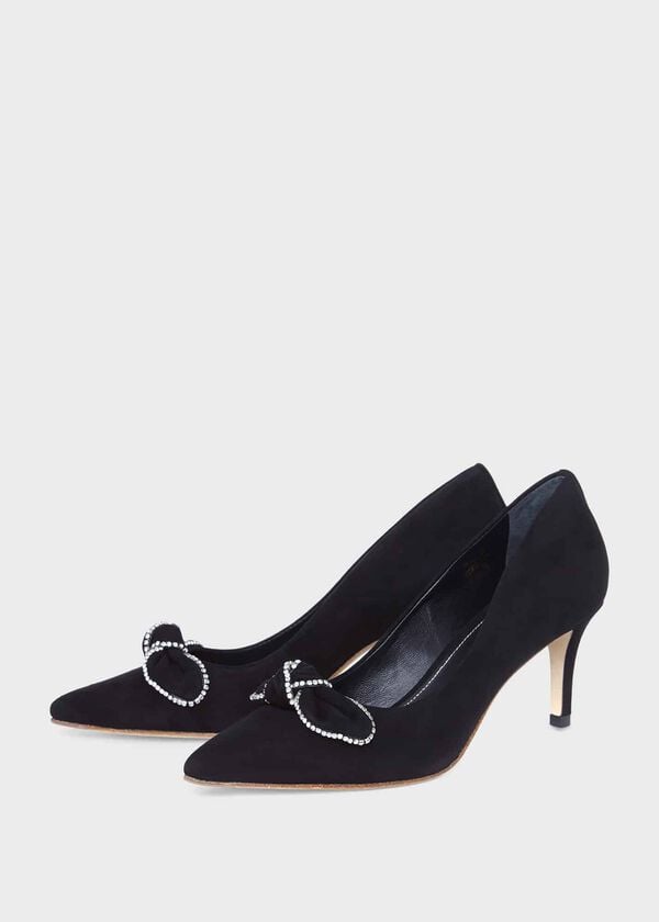 Hobbs Belle Bow Court Shoes Black