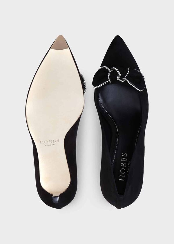 Hobbs Belle Bow Court Shoes Black