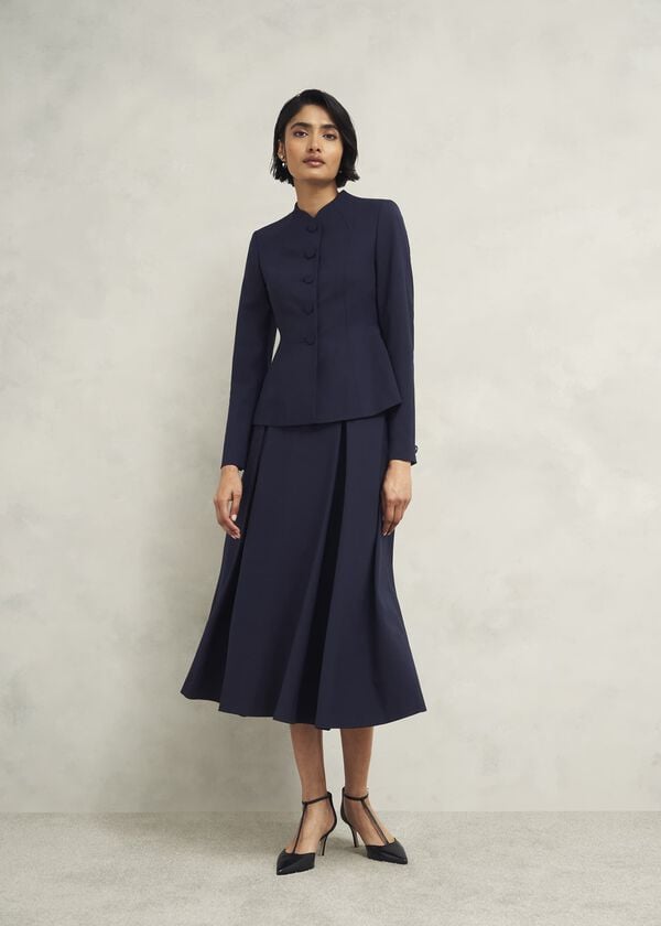 hobbs Berkeley Jacket With Wool Navy