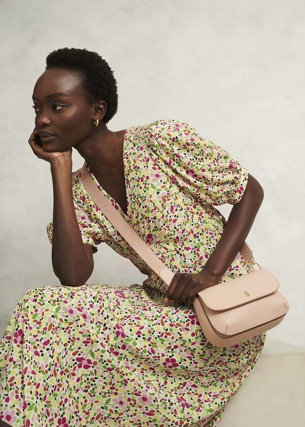 Hobbs Berwick Leather Crossbody Bag Blush Pink