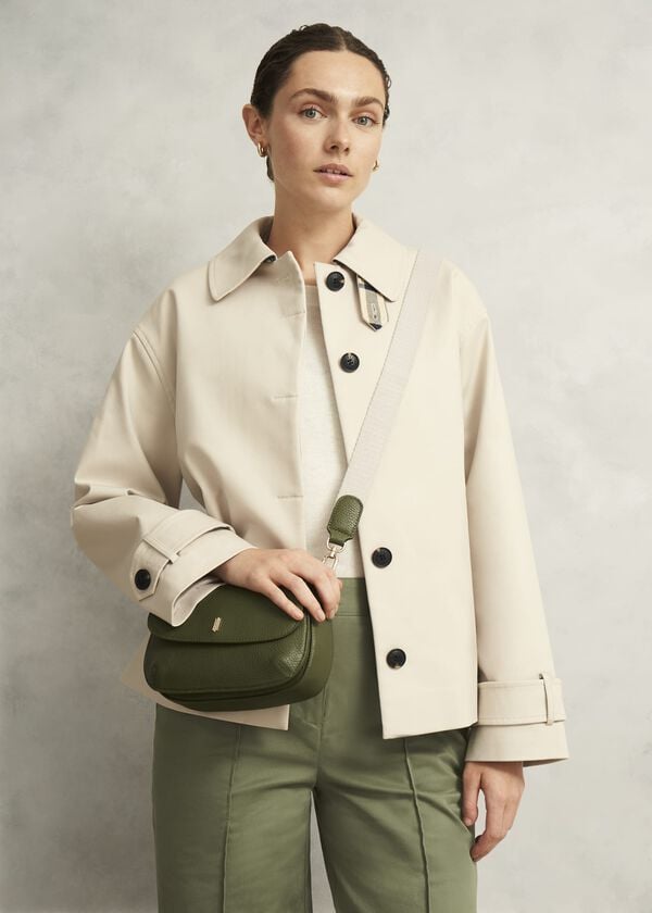 Hobbs Berwick Leather Crossbody Bag Chive Green