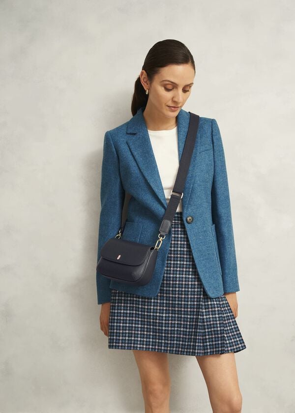 Hobbs Berwick Leather Crossbody Bag Hobbs Navy