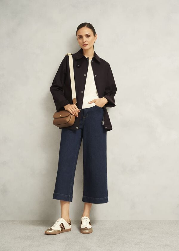 Hobbs Berwick Leather Crossbody Bag Tan Ivory