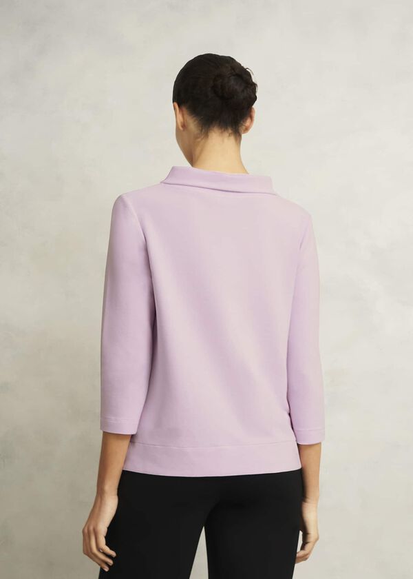 Hobbs Betsy Textured Top Dusted Pink