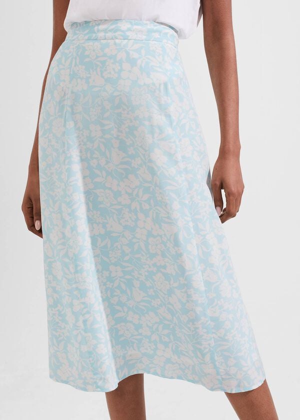 Hobbs Bhavina Skirt Blue Ivory