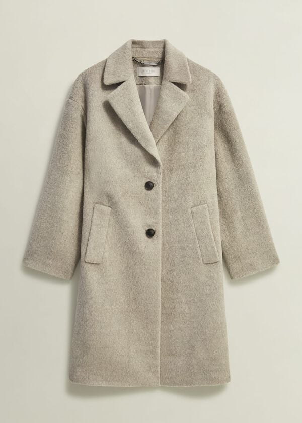 Hobbs Bhavina Wool Blend Coat Neutral