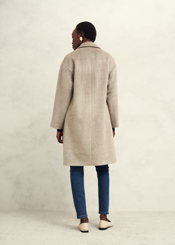 Hobbs Bhavina Wool Blend Coat Neutral