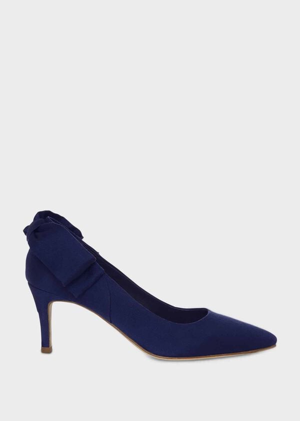 hobbs Bianca Silk Wool Court Shoes Royal Blue
