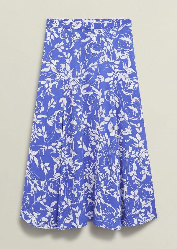 Hobbs Bianca Skirt Blue Cream