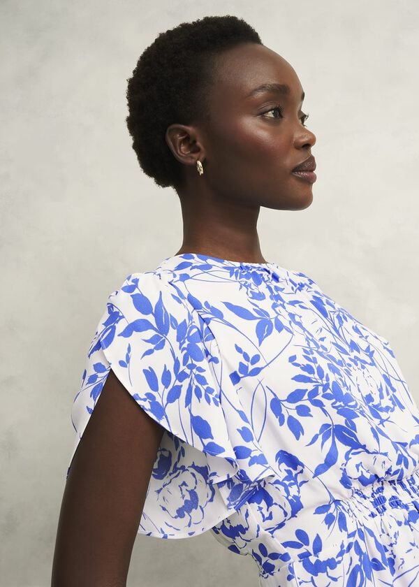 Hobbs Bianca Top Cream Blue