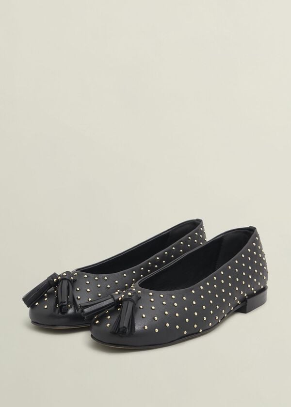 Hobbs Bingley Studded Flats Black