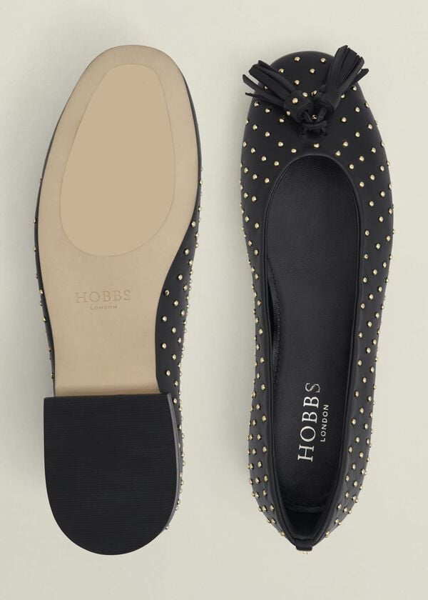 Hobbs Bingley Studded Flats Black