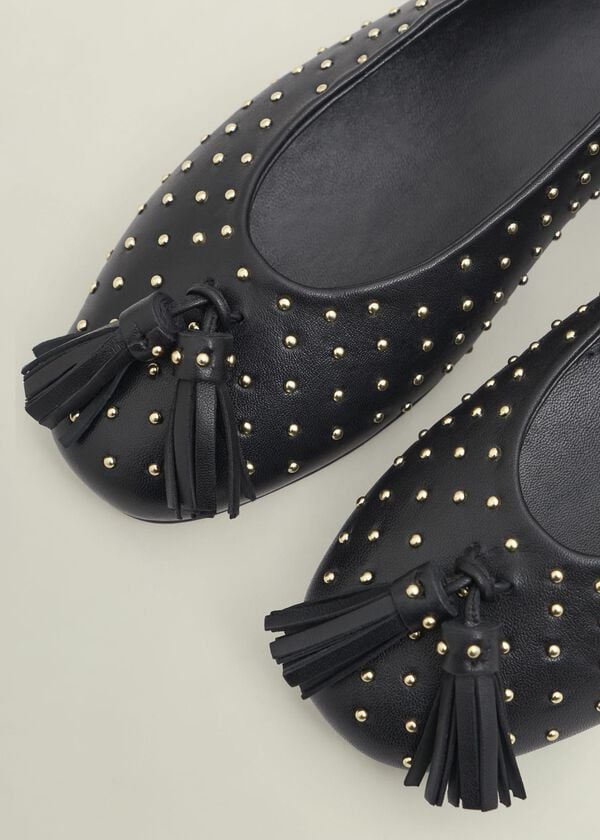 Hobbs Bingley Studded Flats Black