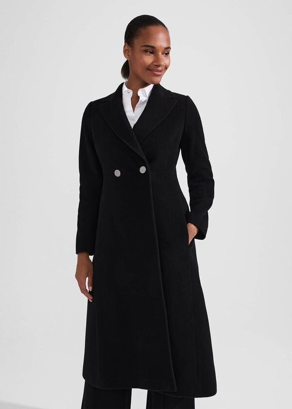 Hobbs Blair Wool Blend Coat Black