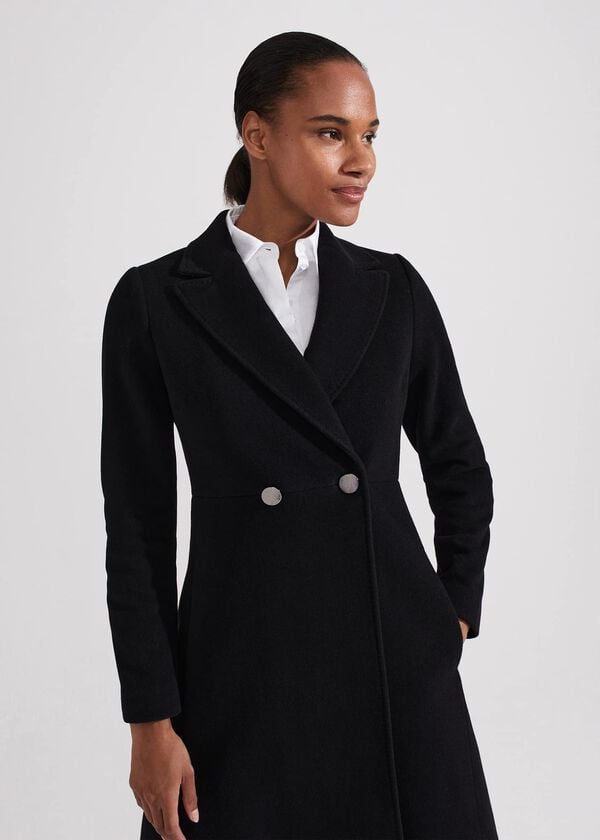 Hobbs Blair Wool Blend Coat Black