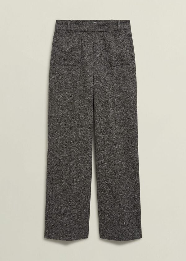 Hobbs Blaire Wide Trousers Black Camel