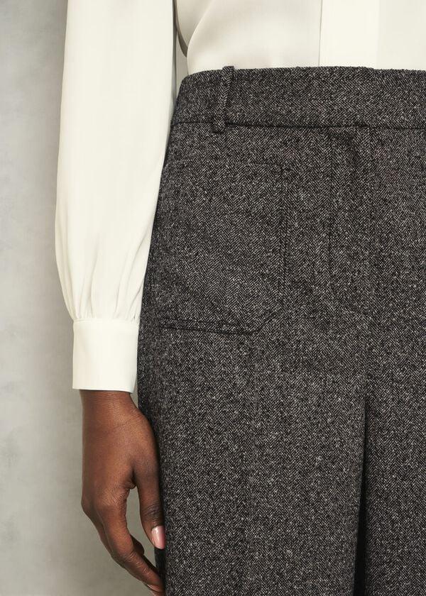 Hobbs Blaire Wide Trousers Black Camel