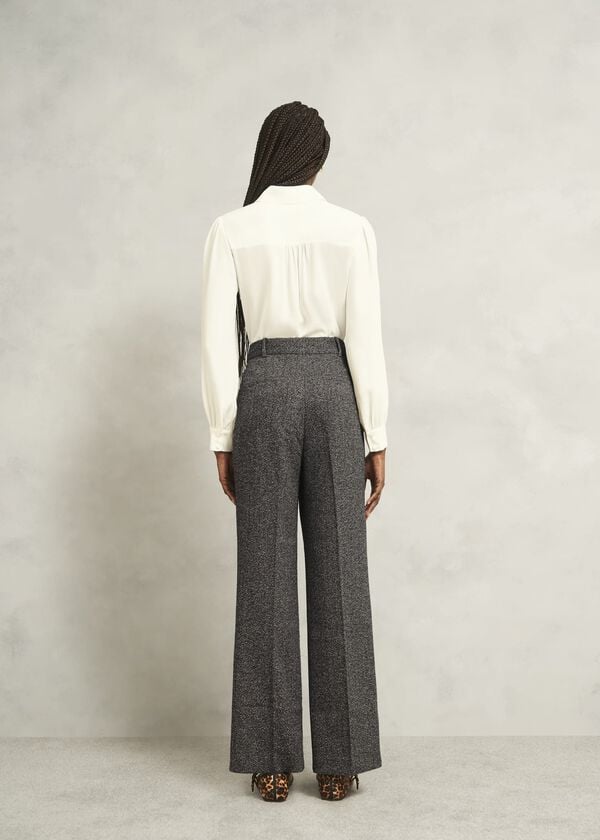 Hobbs Blaire Wide Trousers Black Camel
