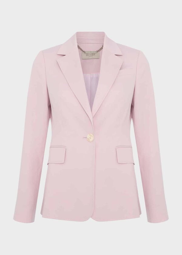 Hobbs Blake Cotton Blend Jacket Pale Pink