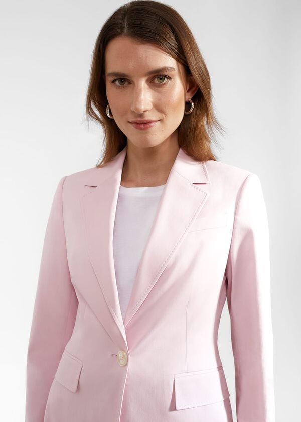 Hobbs Blake Cotton Blend Jacket Pale Pink