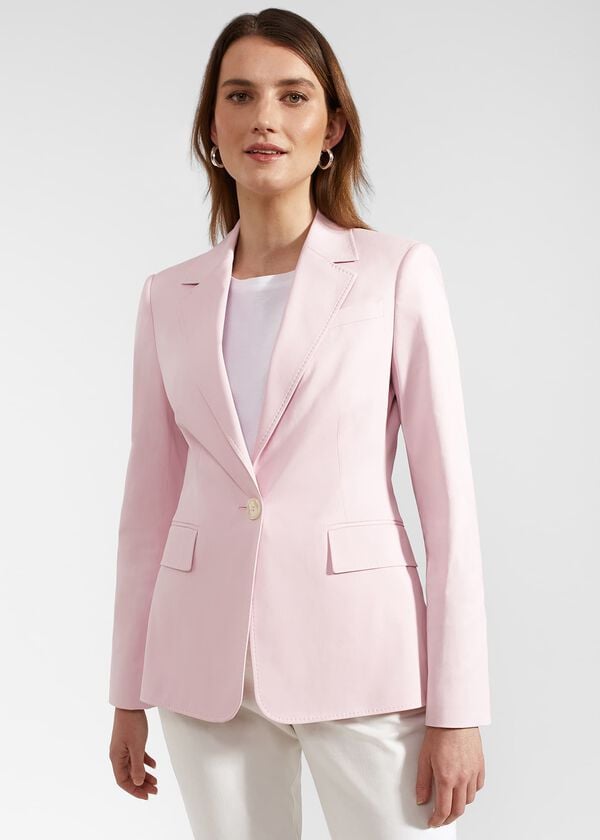 hobbs Blake Cotton Blend Jacket Pale Pink